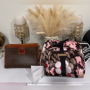 Authentic Celine pouch and Adrienne Vittadini Cosmetic pouches.